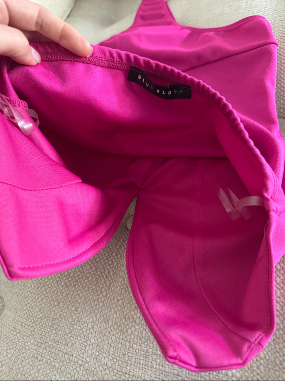 Brand new magenta rose pink strapless body suit - Picture 4 of 8